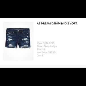 American Eagle Midi Shorts w/ distressed